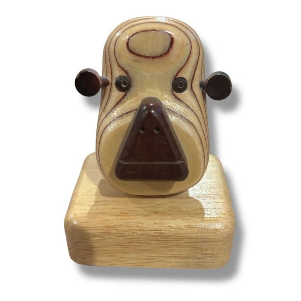 Handmade Wooden Monkey 3D Eyeglass Holder, Eyeglass Stand, Two Tone Monkey